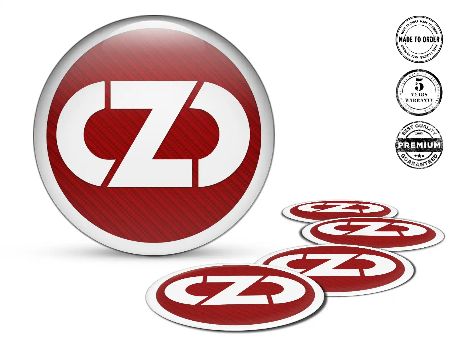 OZ Gewölbte Label Stil Premium Radplaketten